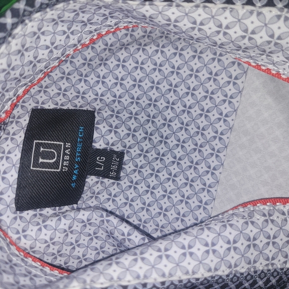 Urban Outfitters Blue and White Patterned Short Sleeve Shirt L - Picture 5 of 5